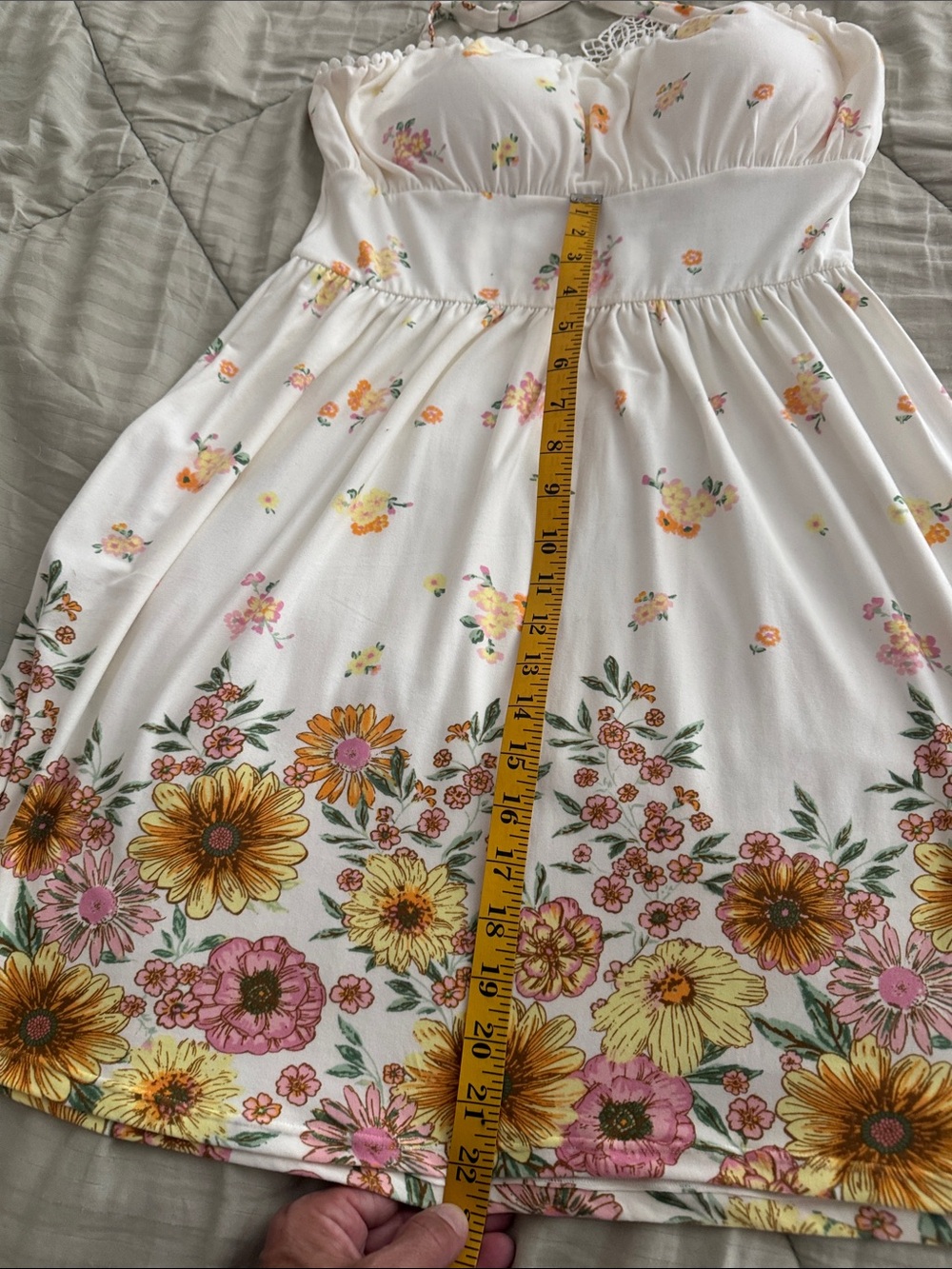 No Boundaries White Floral Mini Dress - Picture 6 of 6
